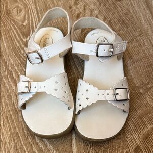 FootMates White Kids Sandals with Buckle Detail